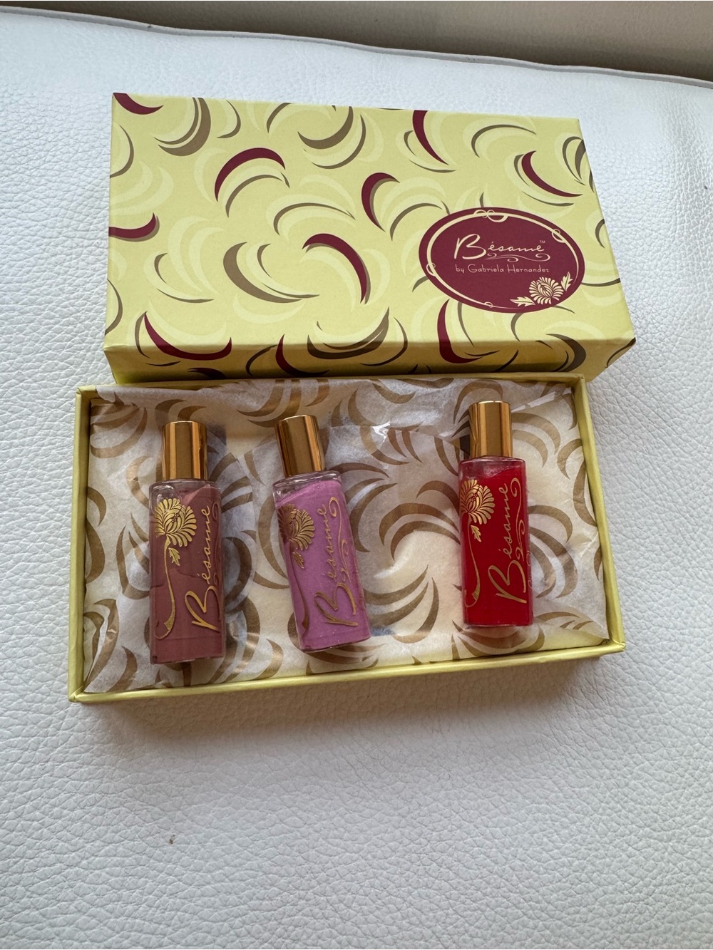 *Rare* Besame Women Lip glaze Trio - Pink, Mauve & Red